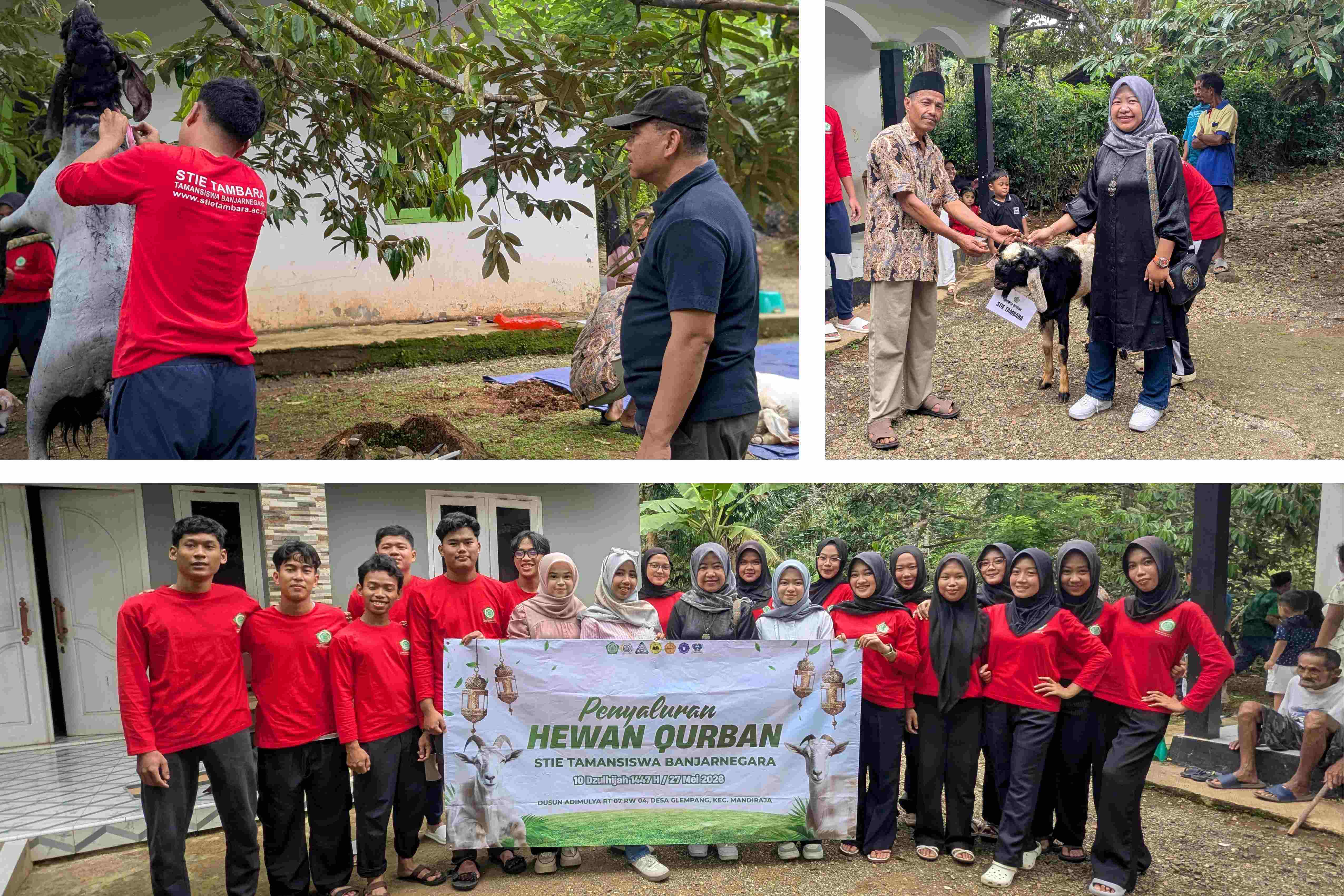 STIE Tamansiswa Banjarnegara Menyalurkan Qurban Di Dusun Adimulya, Glempang, Mandiraja